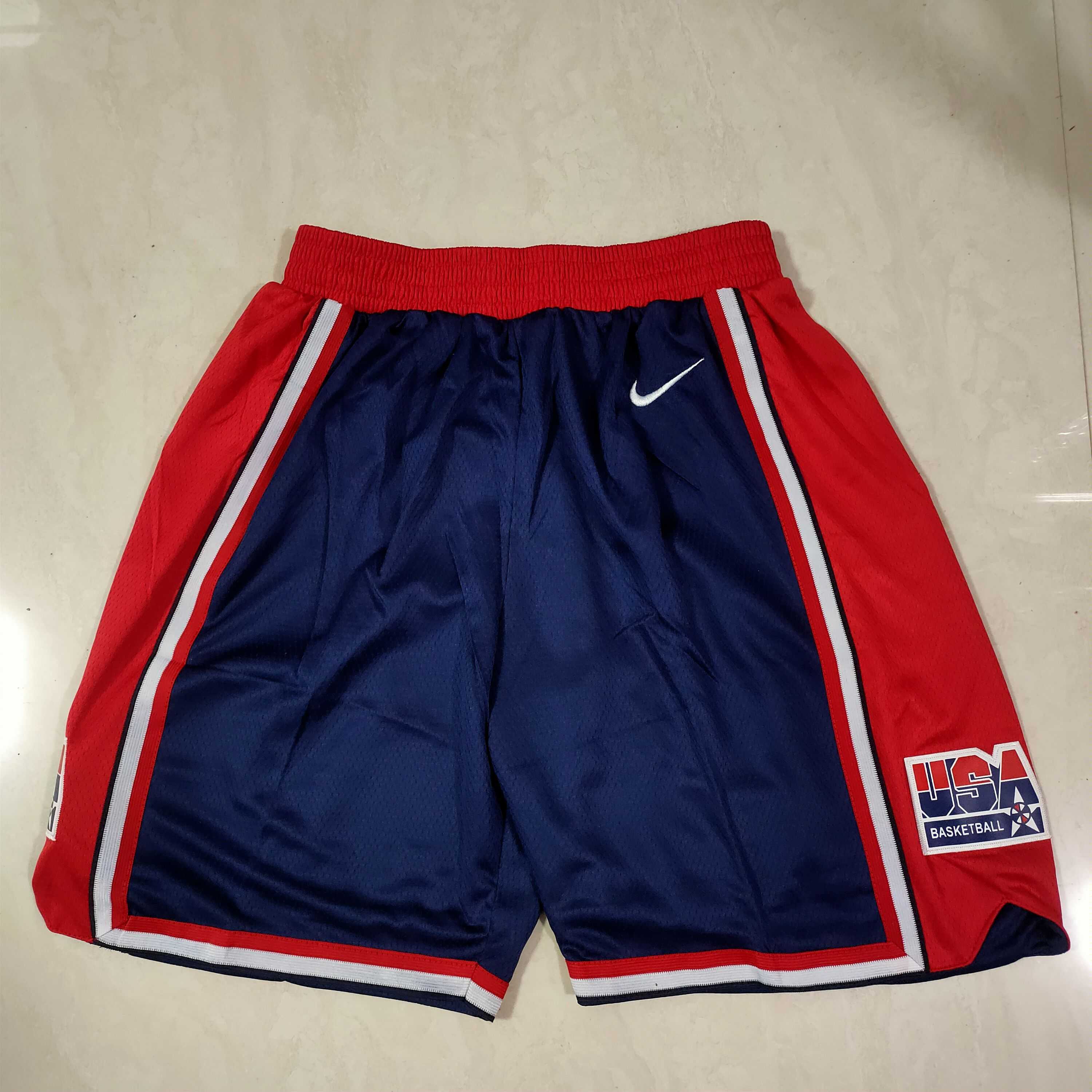 Men NBA USA Blue Shorts 0416